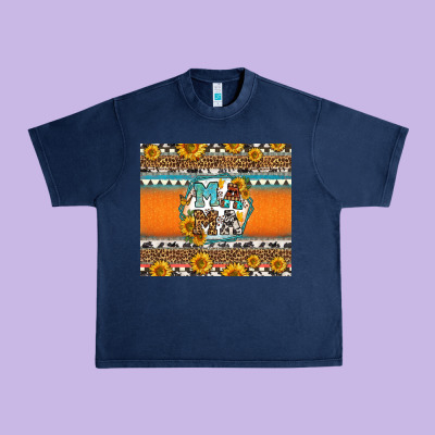 Sunflowers Hexagon Frame Mama Urban Heavy Tee Designed By Jasminsmagicworld