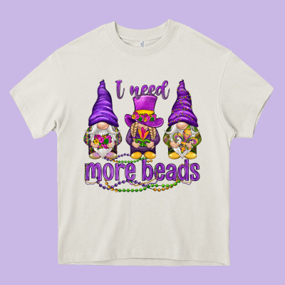 I Need More Beads With Gnomies Heavy Core Tee Designed By Howdyjamesfarm