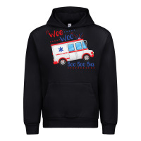 Black emt paramedic wee woo ambulance boo Urban Hoodie - linhVisuals