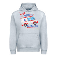 Heather Grey emt paramedic wee woo ambulance boo Urban Hoodie - linhVisuals