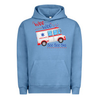 Pigment Pebble Blue emt paramedic wee woo ambulance boo Urban Hoodie - linhVisuals