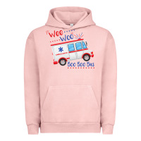 Pigment Salmon emt paramedic wee woo ambulance boo Urban Hoodie - linhVisuals
