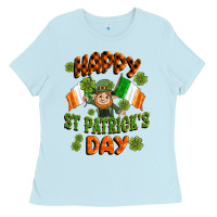 Baby Blue happy st patricks day Ladies Tee - CowGirlArtShop