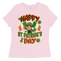 Bubblegum Pink happy st patricks day Ladies Tee - CowGirlArtShop