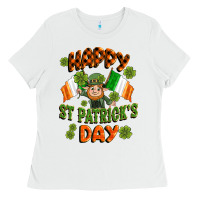 White happy st patricks day Ladies Tee - CowGirlArtShop