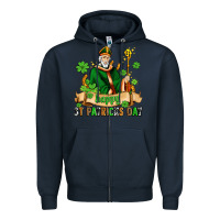 Navy happy st patricks day with st patricks Zipper Hoodie - AdoDesignShop