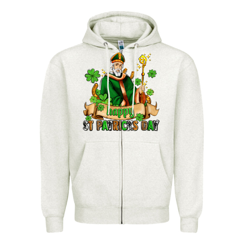 Happy St Patricks Day With St Patricks Zipper Hoodie by AdoDesignShop | Teevron