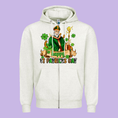 Happy St Patricks Day With St Patricks Zipper Hoodie Designed By Adodesignshop