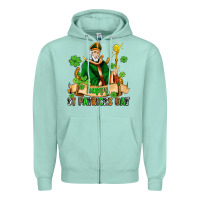 Seafoam happy st patricks day with st patricks Zipper Hoodie - AdoDesignShop