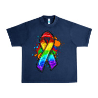 Navy Pride ribbon Urban Heavy Tee - FaDigitalArtStudio