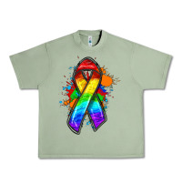 Oil Green Pride ribbon Urban Heavy Tee - FaDigitalArtStudio