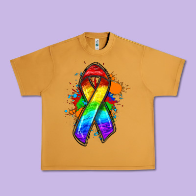 Pride Ribbon Urban Heavy Tee Designed By Fadigitalartstudio