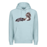 Blue Mist mexican free tailed bat Premium Hoodie - LillyAllenDesigns