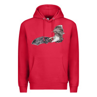 Cardinal mexican free tailed bat Premium Hoodie - LillyAllenDesigns