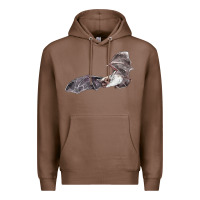 Chestnut mexican free tailed bat Premium Hoodie - LillyAllenDesigns