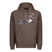 Coffee mexican free tailed bat Premium Hoodie - LillyAllenDesigns