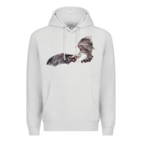 Dove Grey mexican free tailed bat Premium Hoodie - LillyAllenDesigns