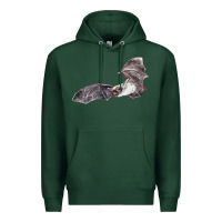 Sports Green mexican free tailed bat Premium Hoodie - LillyAllenDesigns