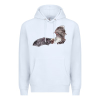 White mexican free tailed bat Premium Hoodie - LillyAllenDesigns