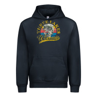 Navy three lakes wisconsin wi fish fishing northern wisconsin Urban Hoodie - linhVisuals