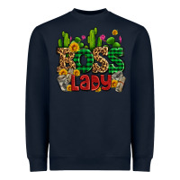 Navy boss lady with money and cactus Heavyweight Sweatshirt - AdoDesignShop