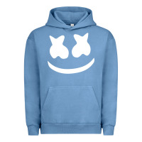 Pigment Pebble Blue mello face Urban Hoodie - linhVisuals