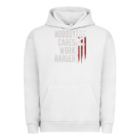 Pigment Lunar Rock nobody cares work harder american flag Urban Hoodie - linhVisuals