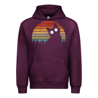 Mauve Wine funny black cat for cat lovers, retro cat Urban Hoodie - linhVisuals
