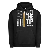 Pigment Black just the tip i promise   funny gun owner pro guns usa flag t shirt Urban Hoodie - linhVisuals