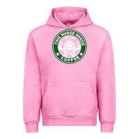 Fuchsia Pink nurse needs coffee lover Urban Hoodie - linhVisuals