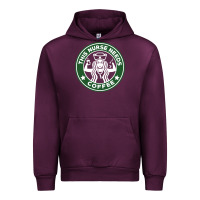 Mauve Wine nurse needs coffee lover Urban Hoodie - linhVisuals