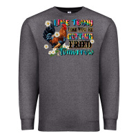 Charcoal Heather live today like fried tomorrow Premium Sweatshirt - JahusDesignShop