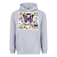 Heather Grey just breathe Heavyweight Hoodie - JahusDesignShop