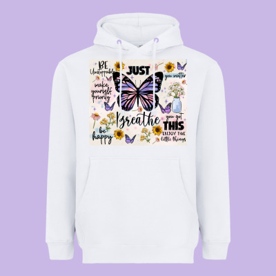 Just Breathe Heavyweight Hoodie Designed By Jahusdesignshop