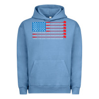Pigment Pebble Blue patriotic golf usa flag Urban Hoodie - linhVisuals