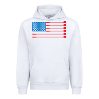 White patriotic golf usa flag Urban Hoodie - linhVisuals