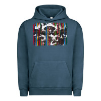 Pigment Midnight Navy cowhide, leopard serape backgraund Urban Hoodie - JahusDesignShop