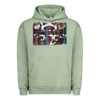 Pigment Oil Green cowhide, leopard serape backgraund Urban Hoodie - JahusDesignShop