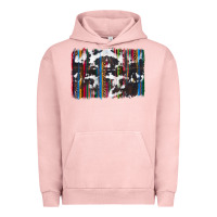 Pigment Salmon cowhide, leopard serape backgraund Urban Hoodie - JahusDesignShop