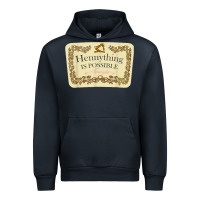 Navy hennything is possible Urban Hoodie - linhVisuals