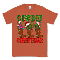 Copper cowboy christmas boots cactus Classic Tee - CowGirlArtShop