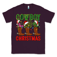 Plum cowboy christmas boots cactus Classic Tee - CowGirlArtShop