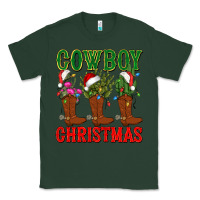 Sports Green cowboy christmas boots cactus Classic Tee - CowGirlArtShop
