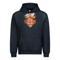 Navy chest six pack abs muscles bodybuilder Urban Hoodie - linhVisuals
