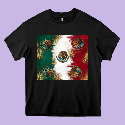 Mexican Flag Heavy Core Tee Designed By Ranaportraitstore