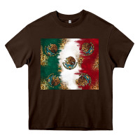 Chocolate Brown Mexican Flag Heavy Core Tee - RanaPortraitStore
