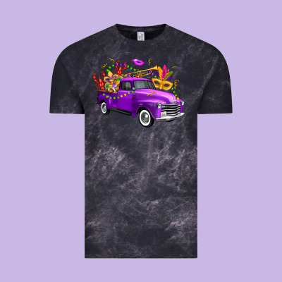 Mardi Gras Truck King's Cake Vintage Tee Designed By Fadigitalartstudio
