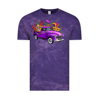 Cloud Purple Mardi Gras Truck King's Cake Vintage Tee - FaDigitalArtStudio