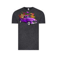 Vintage Black Mardi Gras Truck King's Cake Vintage Tee - FaDigitalArtStudio