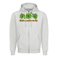 Dove Grey shake your shamrocks Zipper Hoodie - AdoDesignShop